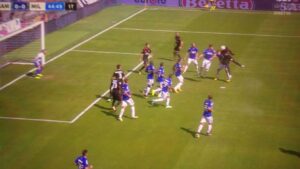 Moviola Samp-Milan: Kessie niente mano, manca un rigore su Kalinic 29 Fuorigioco Bonucci