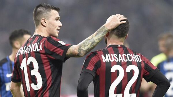 Romagnoli musacchio inter milan ottobre