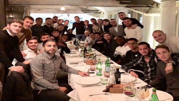 Cena di squadra milan