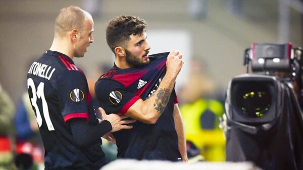 Antonelli cutrone esultanza milan novembre