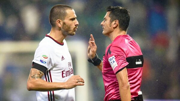Bonucci damato arbitro milan novembre