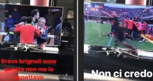 Social, la reazione di Balotelli al gol del Benevento