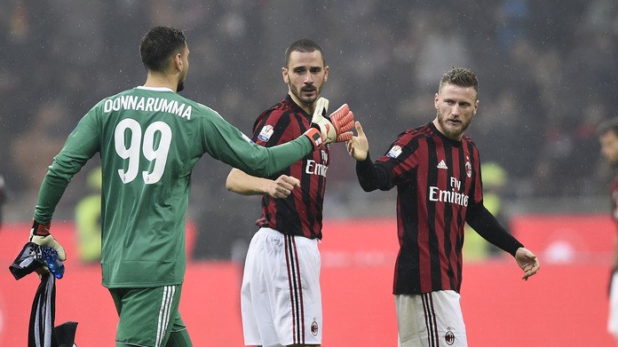 Milan-Lazio Coppa Italia Donnarumma Bonucci Abate