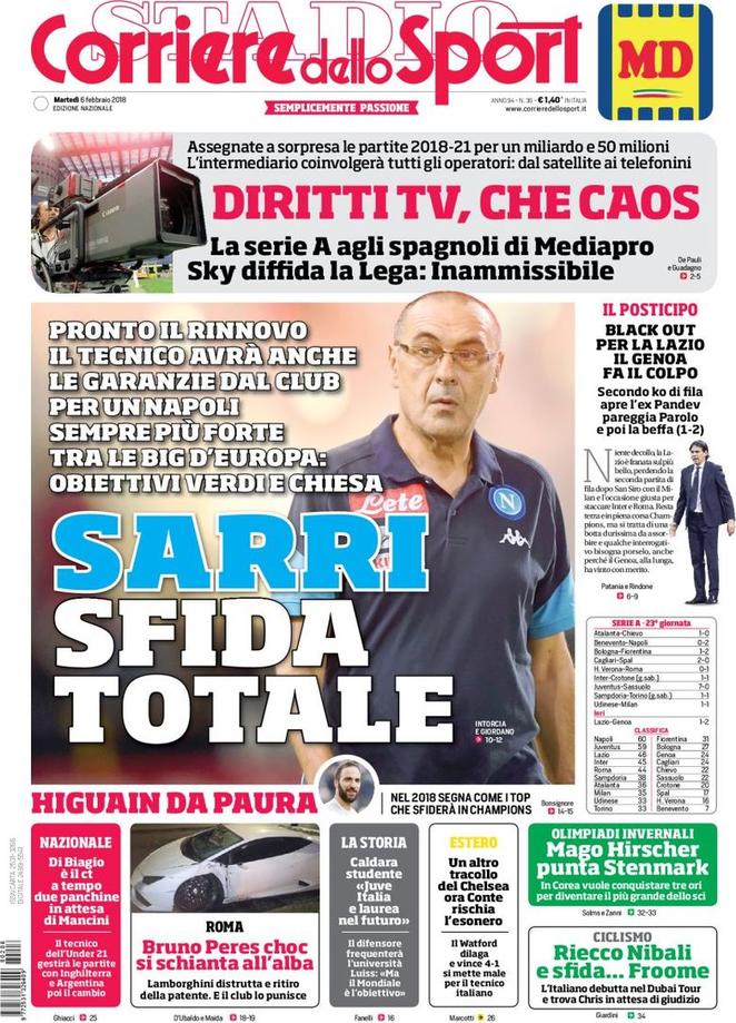 Rassegna stampa del 6 febbraio 2018 34 corriere dello sport 2018 02 06 5a78ebbf4297c