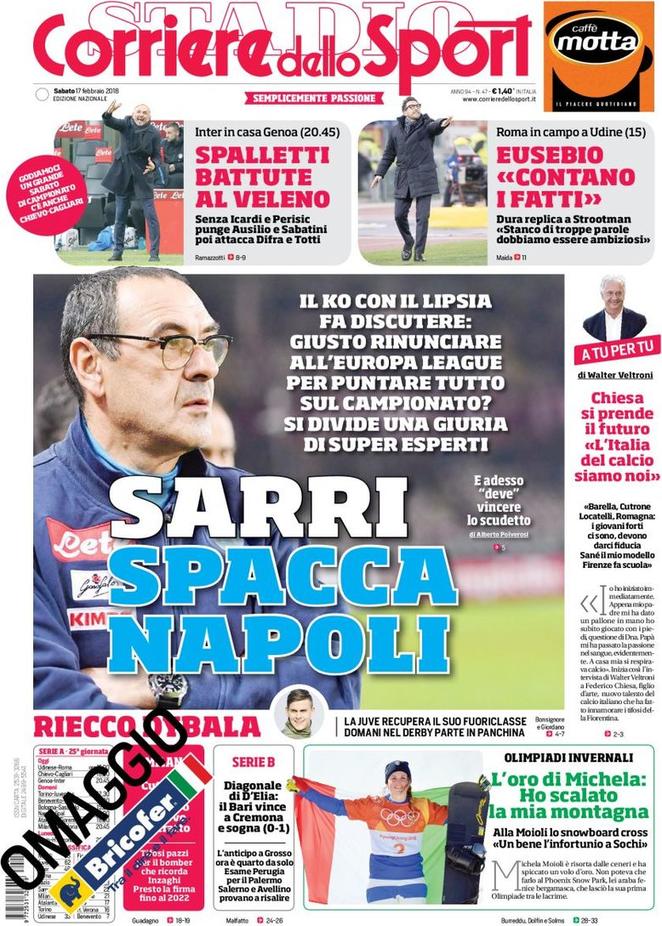 Rassegna stampa del 17 febbraio 2018 34 corriere dello sport 2018 02 17 5a8769d187c5f