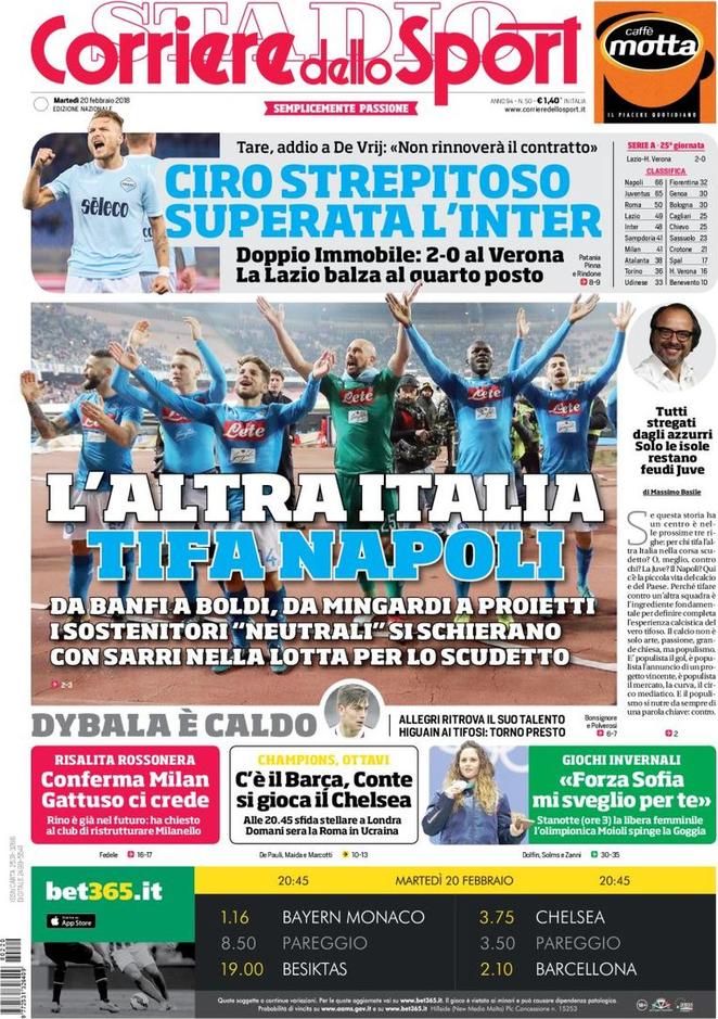 Rassegna stampa del 20 febbraio 2018 34 corriere dello sport 2018 02 20 5a8b60a4033dd