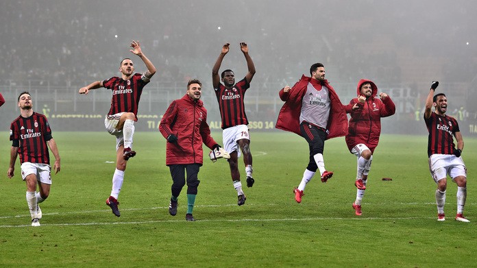 Milan esultanza Milan