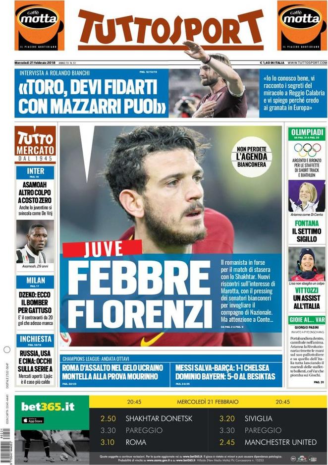 Rassegna stampa del 21 febbraio 2018 33 tuttosport-2018-02-21