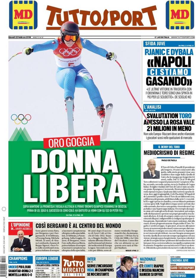 Rassegna stampa del 22 febbraio 2018 33 tuttosport-2018-02-22