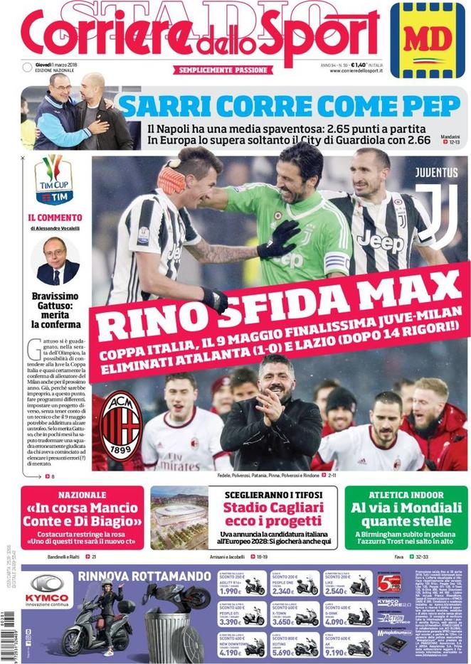 Rassegna stampa dell'1 marzo 2018 34 corriere dello sport 2018 03 01 5a9742c1eaa26