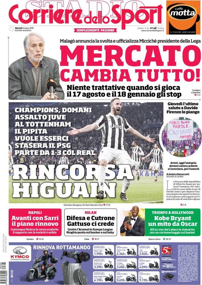Rassegna stampa del 6 marzo 2018 27 corriere dello sport 2018 03 06 5a9dd32fca5cf