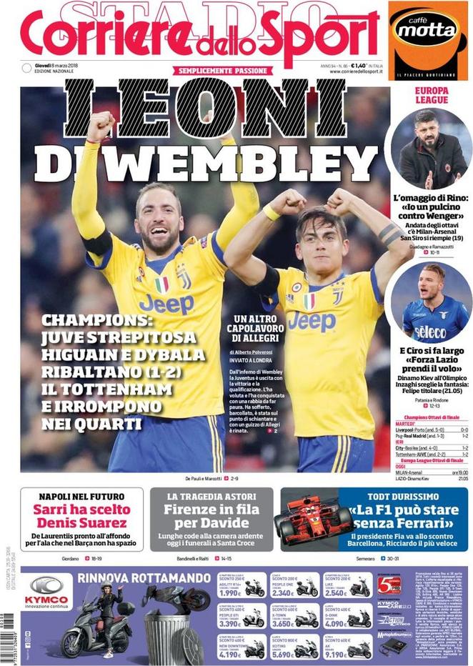 Rassegna stampa del 8 marzo 2018 27 corriere dello sport 2018 03 08 5aa0762bcabf2