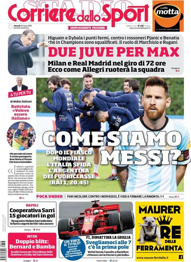 Rassegna stampa del 23 marzo 2018 27 corriere dello sport 2018 03 23 5ab437dd2f276