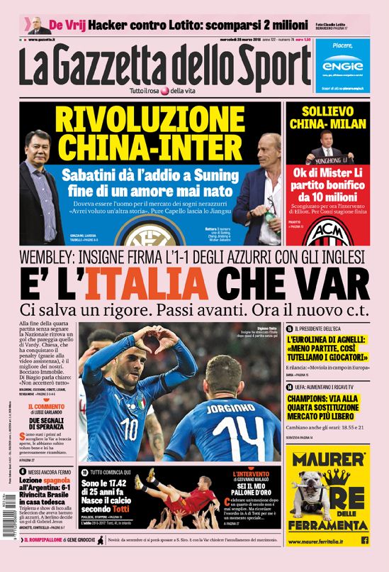 Rassegna stampa del 28 marzo 2018 29 gazzettafc nazionale web Big 1 8