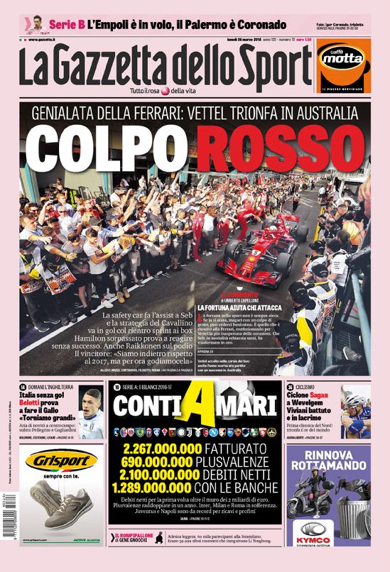 Rassegna stampa del 26 marzo 2018 29 gazzettafc nazionale web Big 15