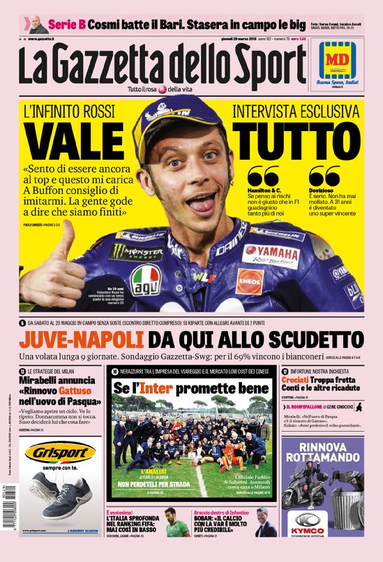 Rassegna stampa del 29 marzo 2018 29 gazzettafc nazionale web Big 2 4