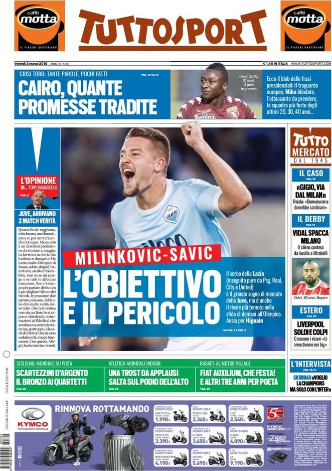 Rassegna stampa del 2 marzo 2018 33 tuttosport 2018 03 02 5a98863114fa3