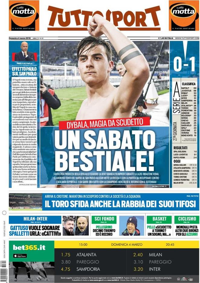 Rassegna stampa del 4 marzo 2018 28 tuttosport 2018 03 04 5a9b2b84ee0fc