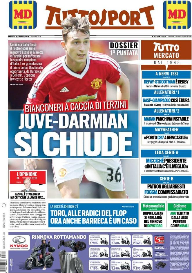 Rassegna stampa del 20 marzo 2018 27 tuttosport 2018 03 20 5ab0410b7e908
