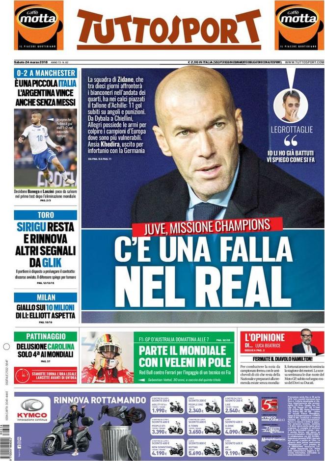 Rassegna stampa del 24 marzo 2018 27 tuttosport 2018 03 24 5ab587041761c