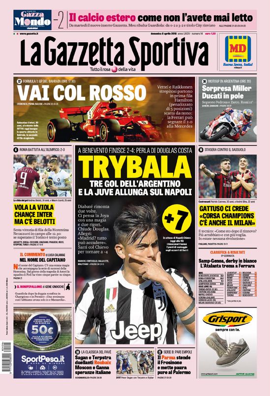 Rassegna stampa del 8 aprile 2018 29 gazzettafc nazionale web Big 5