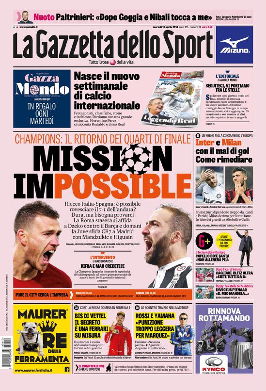 Rassegna stampa del 10 aprile 2018 29 gazzettafc nazionale web Big 6