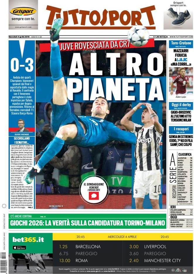Rassegna stampa del 4 aprile 2018 28 tuttosport 2018 04 04 5ac3fe11df2e6