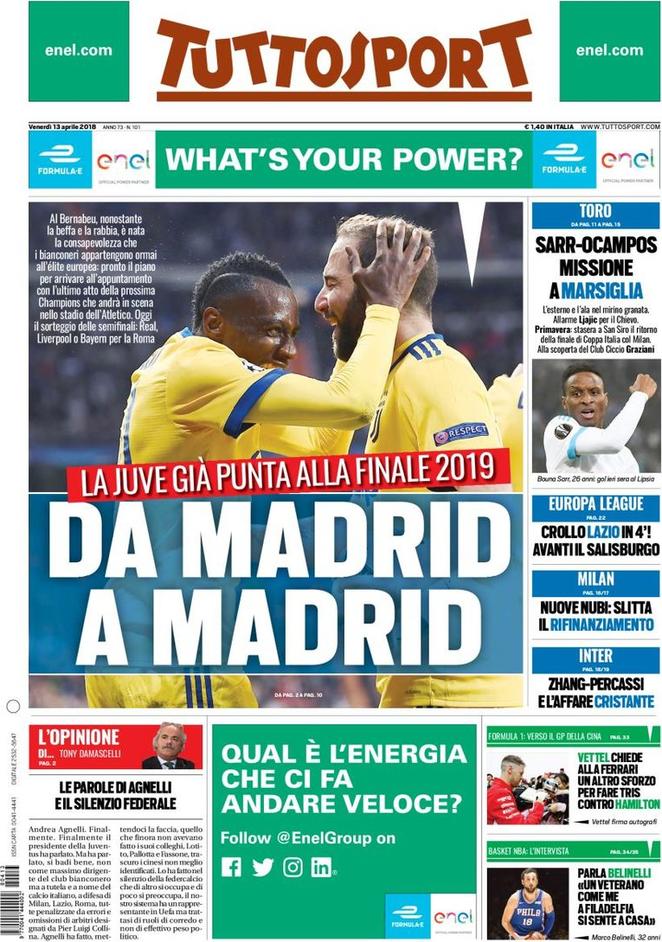 Rassegna stampa del 13 aprile 2018 28 tuttosport 2018 04 13 5acfddd3b2095