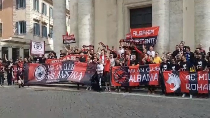 Tifosi Milan a Roma