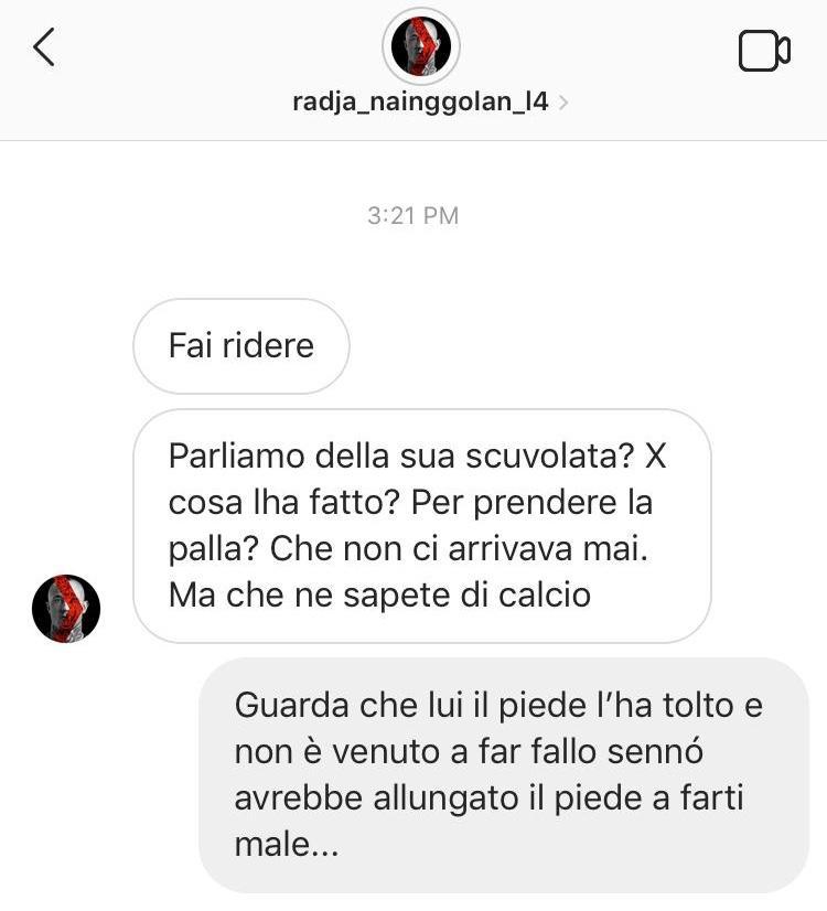 Nainggolan attacca un tifoso del Milan sui social: «Non capite niente di calcio» 29 nainggolan social 1