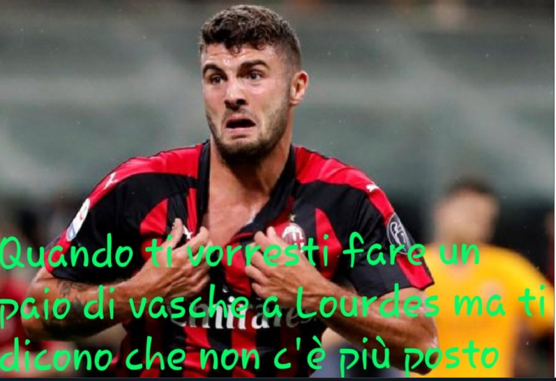 Cutrone infortuni Milan
