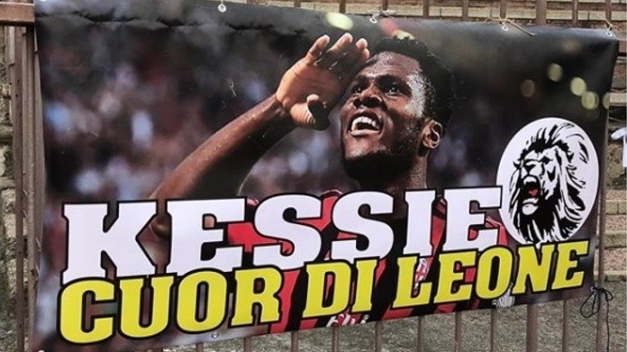 Kessie striscione (1) Kessie curva sud