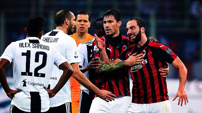higuain espulsione bis milan juventus novembre 2018