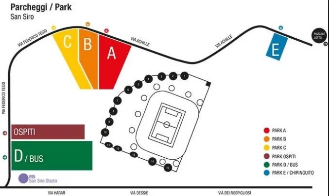San Siro, tutte le informazioni sullo stadio del Milan 30 parcheggi san siro
