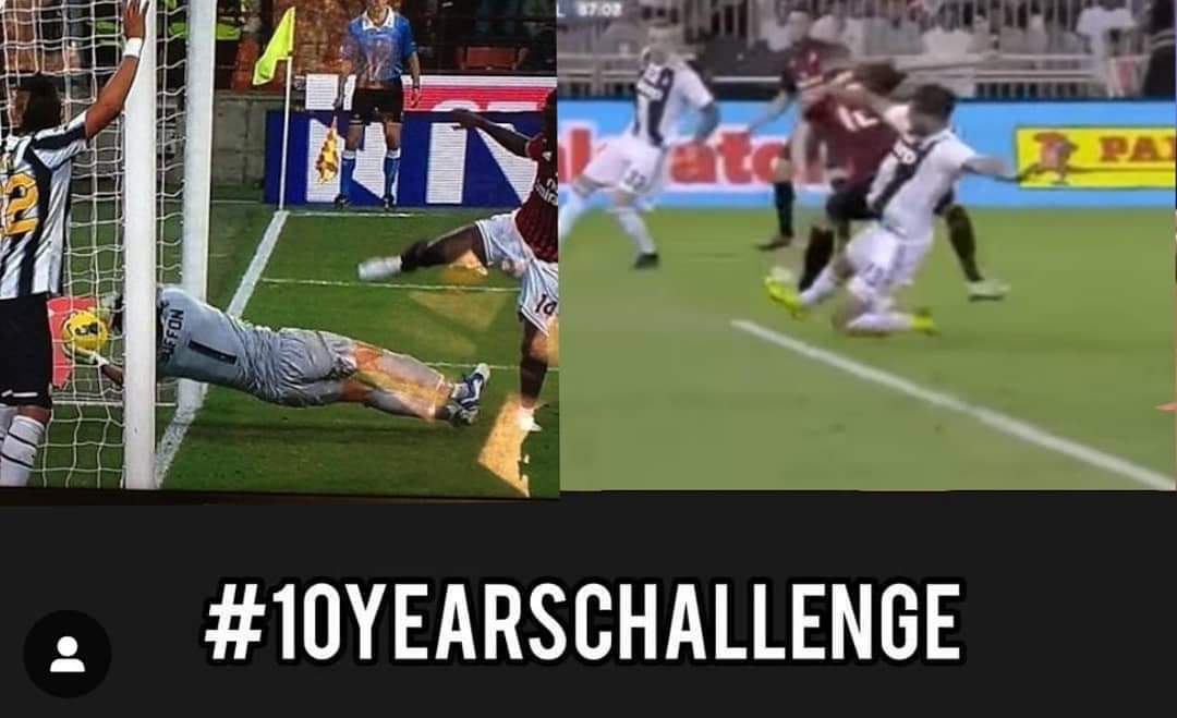 Juventus-Milan, gli errori macroscopici di Banti e l'ironia dei social 29 10 years challenge
