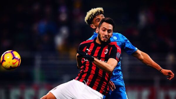 Calhanoglu malcuit milan napoli gennaio