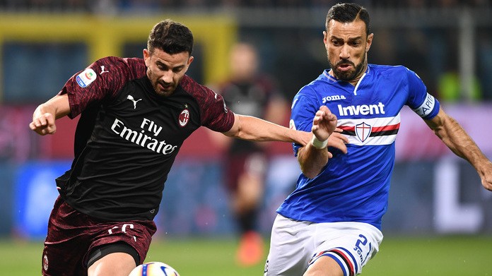 Milan, Musacchio è ai margini: contro la Samp fuori per scelta tecnica 26 Musacchio Quagliarella MG1 8796 1 1