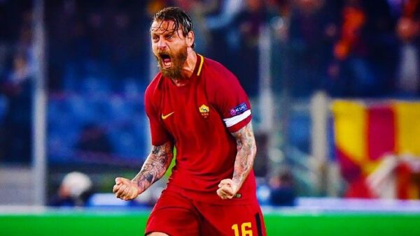 De rossi esultanza roma aprile
