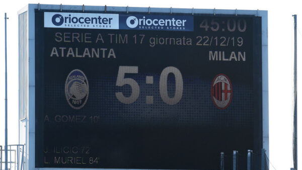 Tabellone Atalanta-Milan