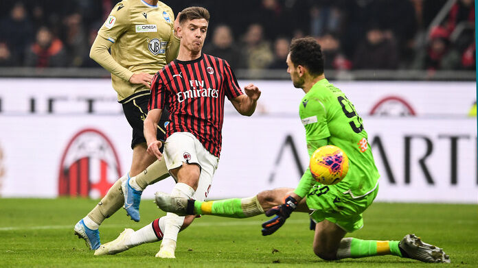 Milan-Spal Coppa Italia Piatek