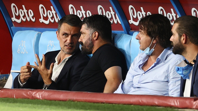 Napoli-Bologna 3-1: Gattuso torna alla vittoria dopo il pari col Sassuolo 26 Maldini Gattuso AGP 7678 1 1