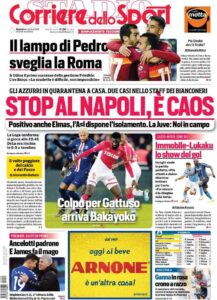 Le prime pagine sportive dei quotidiani di oggi 34 corriere dello sport 2020 10 04 5f78fe5b6e055