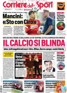 Le prime pagine dei quotidiani sportivi in edicola questa mattina 34 corriere dello sport 2020 10 11 5f8234202d329