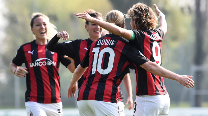 Milan femminile: tra circa una settimana sfida al Pink Bari 26 esult gol Dowie MG3 8941 1 1