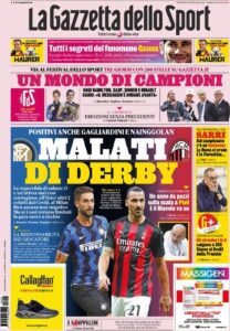 Le prime pagine dei quotidiani sportivi in edicola questa mattina 33 la gazzetta dello sport 2020 10 09 5f7f982c5df3f