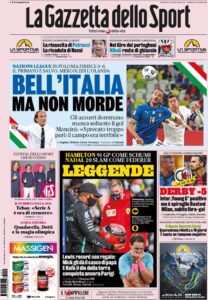 Le prime pagine dei quotidiani sportivi in edicola questa mattina 33 la gazzetta dello sport 2020 10 12 5f838dd47d115