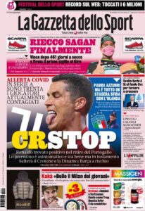 Le prime pagine dei quotidiani sportivi in edicola questa mattina 33 la gazzetta dello sport 2020 10 14 5f8630d0a670b