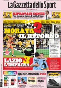 Le prime pagine dei quotidiani sportivi in edicola questa mattina 33 la gazzetta dello sport 2020 10 21 5f8f6a1a79146 1
