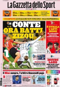 Le prime pagine dei quotidiani sportivi in edicola questa mattina 33 la gazzetta dello sport 2020 10 28 5f98f4a5d3402