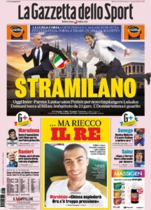 Le prime pagine dei quotidiani sportivi in edicola questa mattina 33 la gazzetta dello sport 2020 10 31 5f9ca719c648b
